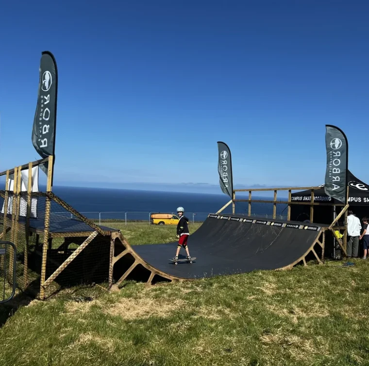 Skate ramps by the sea